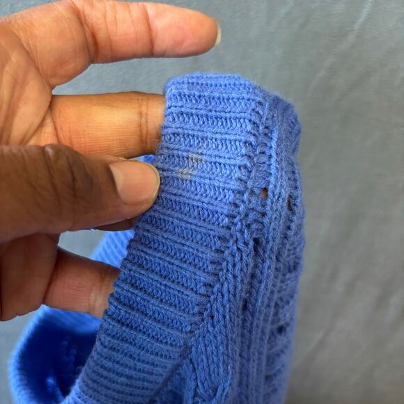 On 34th Sweater Crewneck Fisherman Cable Knit Sweater NWT Pullover Preppy Sail - Picture 14 of 14